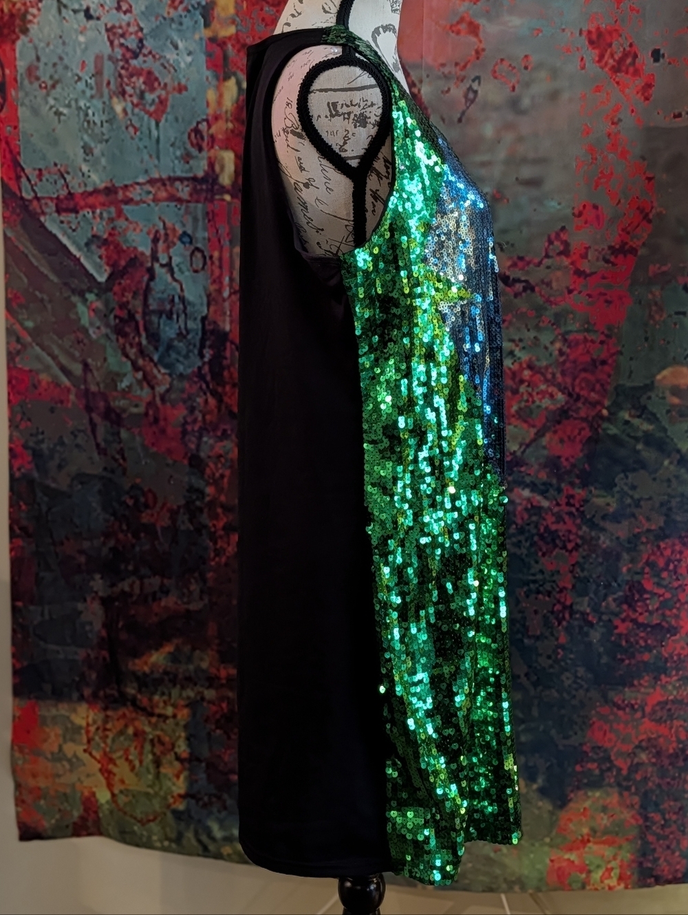 St Patrick's Day Sequin Front Dress (XL) - Picture 3 of 8